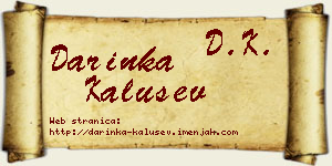 Darinka Kalušev vizit kartica